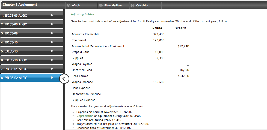 Solved Chapter 3 Assignment Ebook Show Me Howcalculator Chegg Com