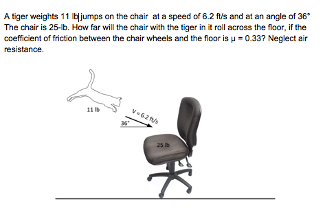 Solved A Tiger Weights 11 Lbjjumps On The Chair At A Spee