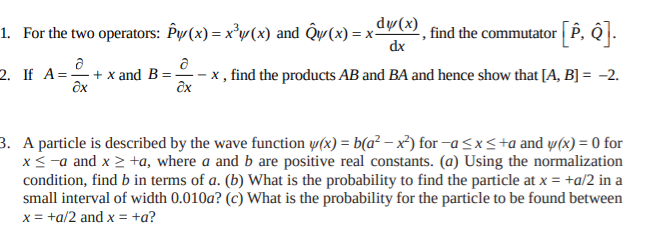 X Find The Commutator P O For The Two Operators Chegg Com
