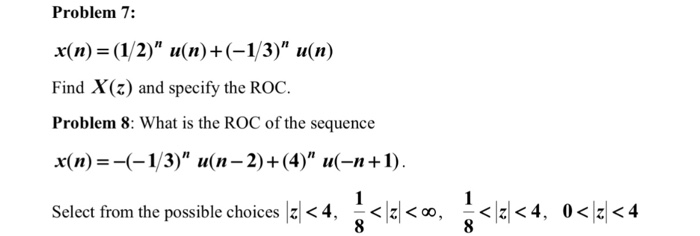 Solved X N 1 2 N U N 1 3 N U N Find X Z And Chegg Com