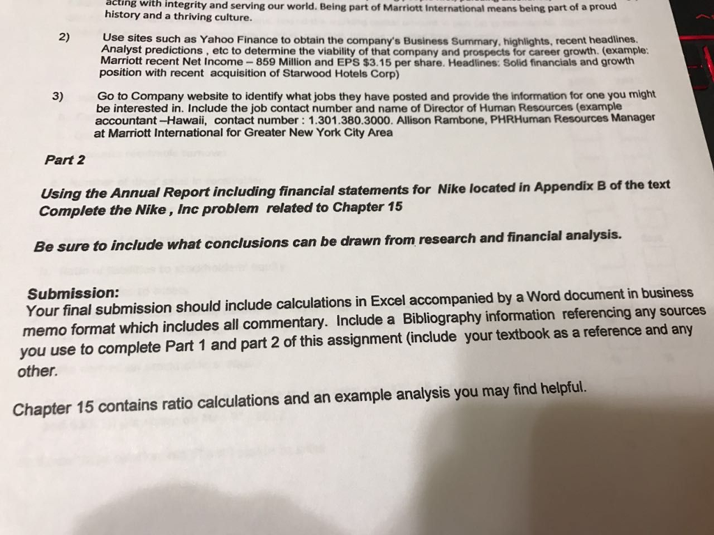 Solved ACCT 20 Case Financial Analysis: Part 1 Research | Chegg.com