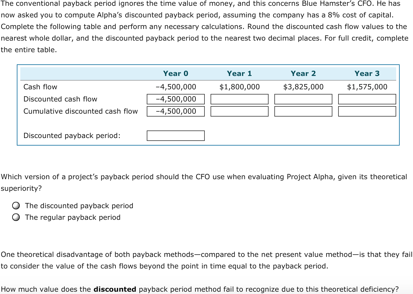 Метод values. How to calculate ordinary Payback.