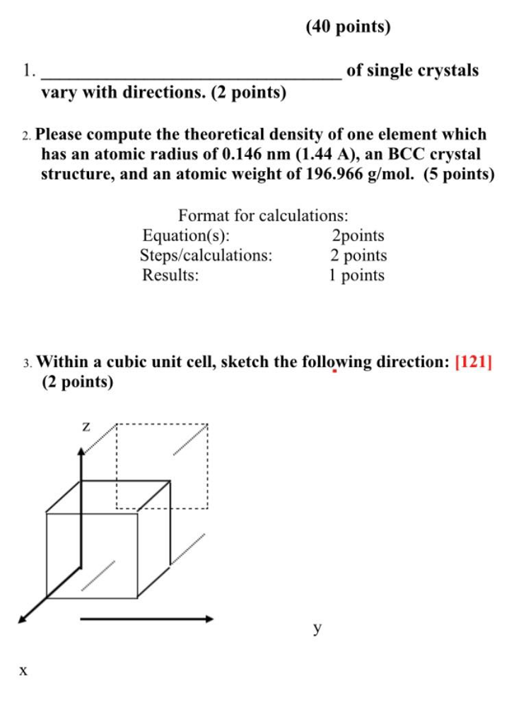 calculate atomic density in crystal maker