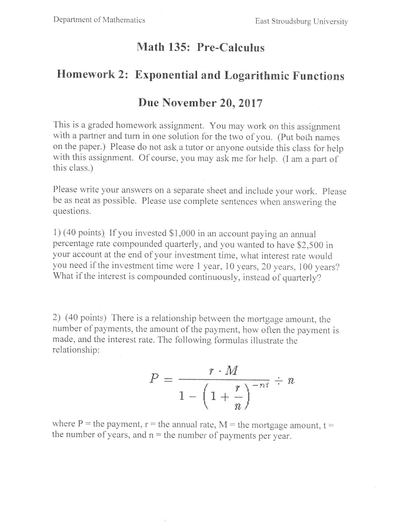 pre calculus homework help