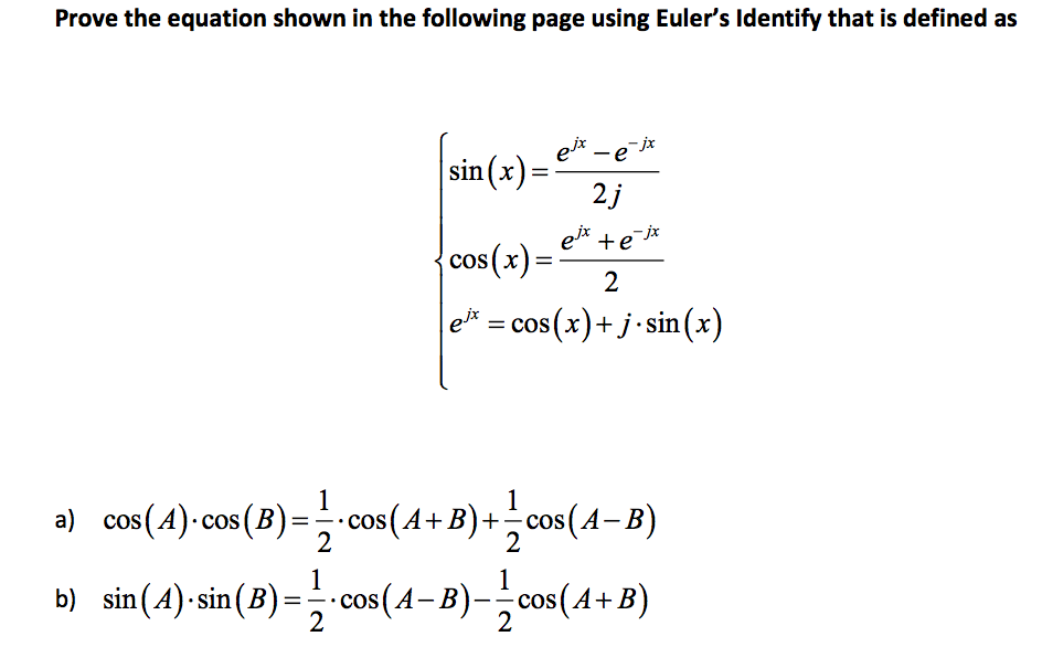 Solved Prove The Equation Shown In The Following Page Usi Chegg Com