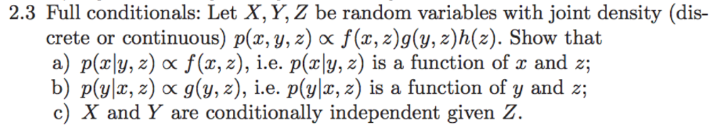 Solved Let X Y Z Be Random Variables With Joint Density Chegg Com