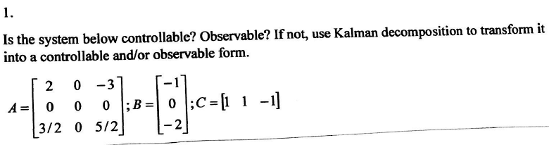 Kalman decomposition homework 06 image