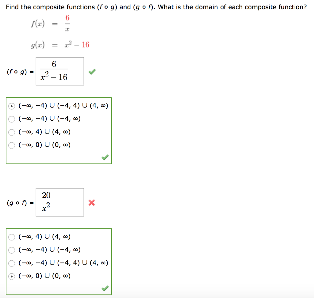 Solved Find The Composite Functions Fo G And G F Wha Chegg Com