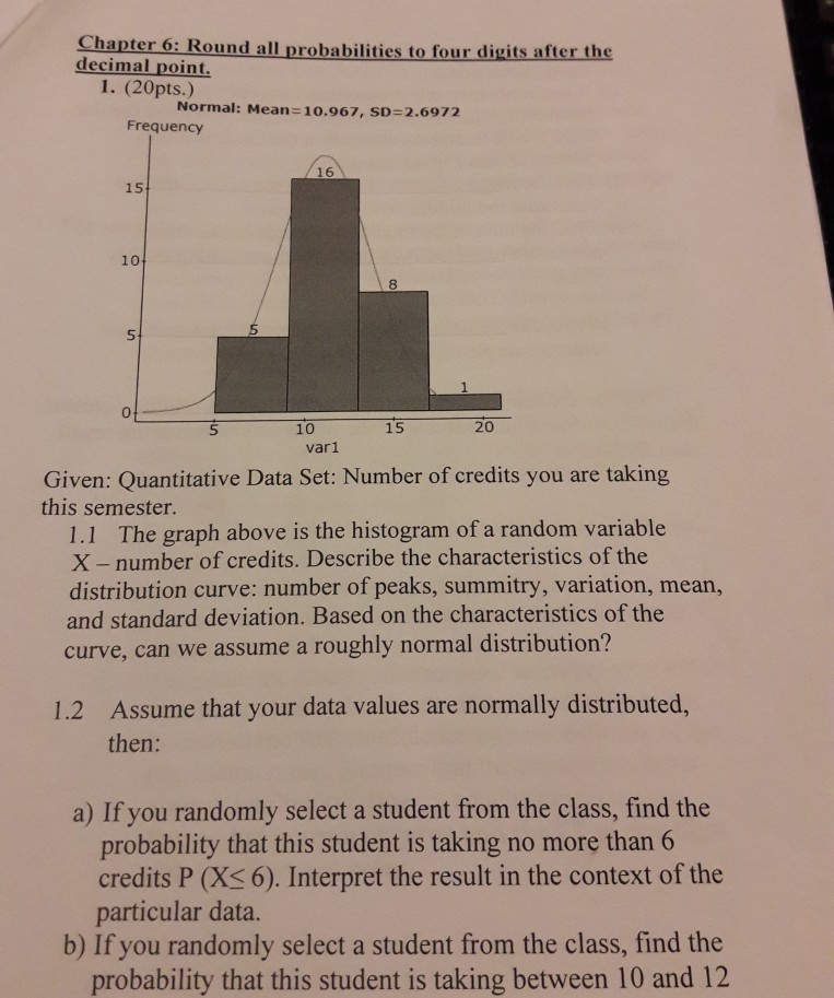 Solved: ... Digits Probabilities Four Round Chapter All To 6: