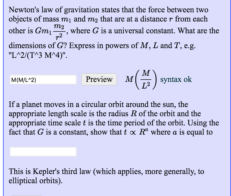 Solved Newton S Law Of Gravitation States That The Force Chegg Com