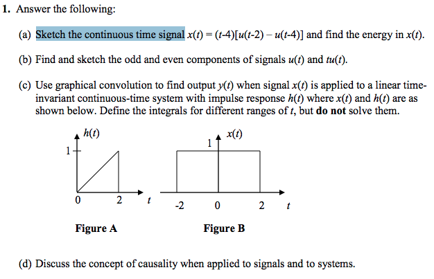 Solved 1 Answer The Following A Sketch The Continuous Chegg Com