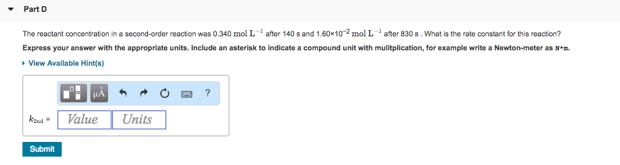 Solved Using Integrated Rates Laws Part A I A Er 0 S An Chegg Com