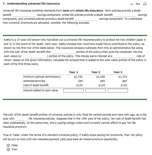 Understanding Universal Life Insurance Universal Chegg Com