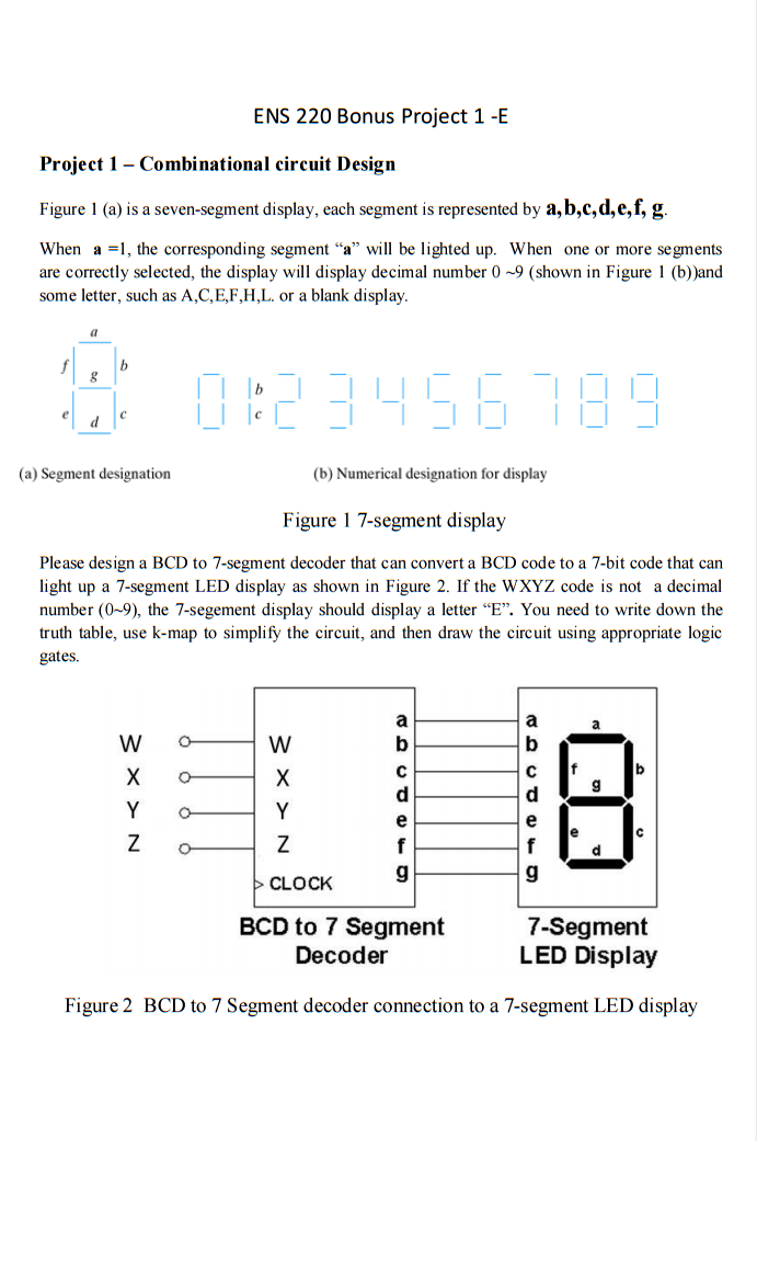 Combinational circuit Design is a seven-segment d