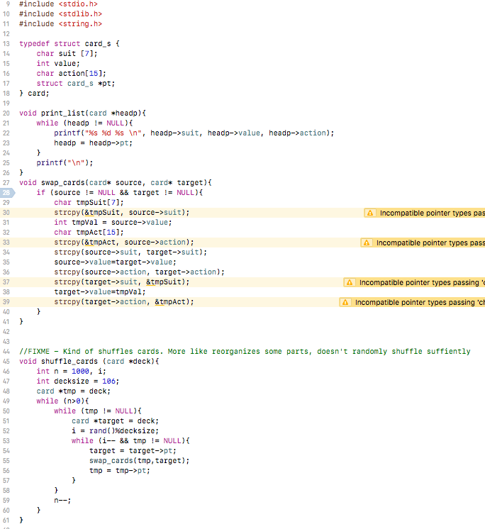 shuffle linked list in