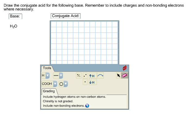 Solved Draw The Conjugate Acid For The Following Base Chegg Com