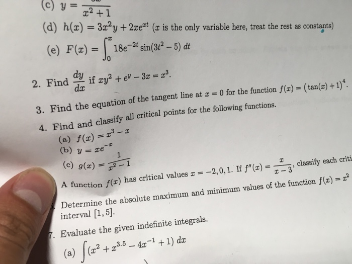 Find Dy Dx If Xy 2 Xy 2 E Y 3x X 3 Find The Chegg Com