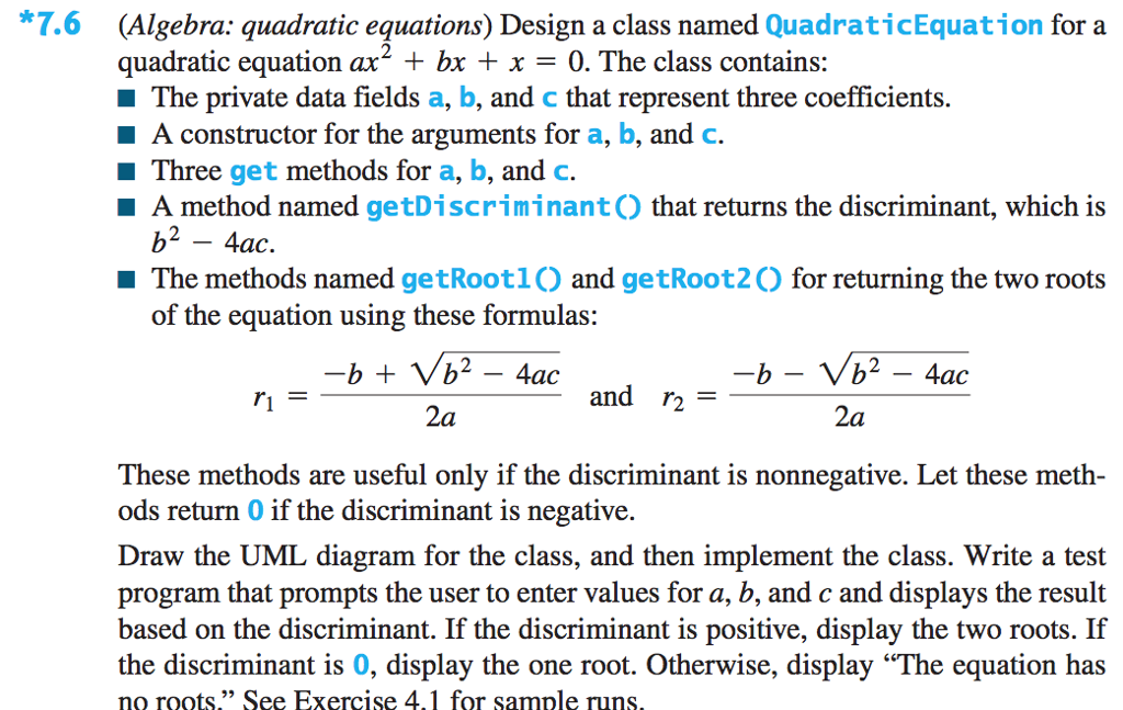 Python Only Algebra Quadratic Equations Design Chegg 