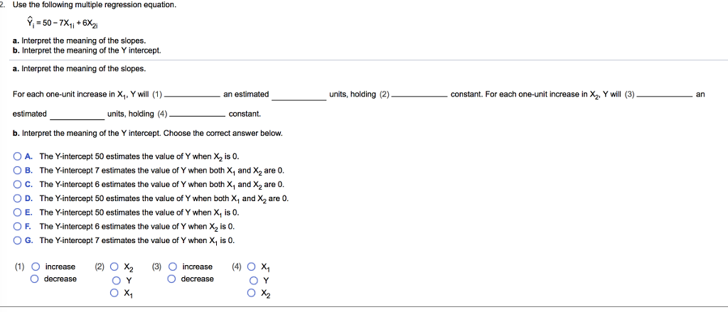 Solved a, b (Interpret the meaning of the regression