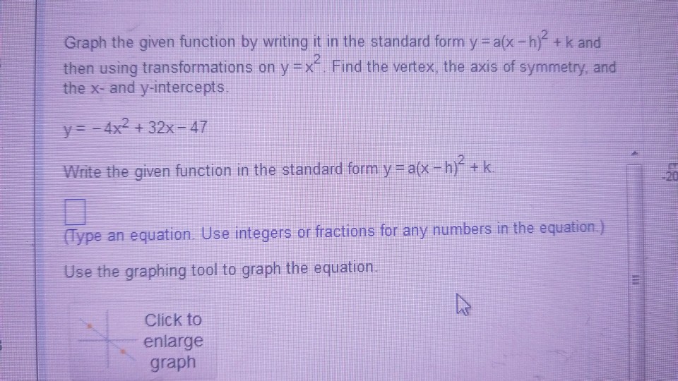 Solved Graph The Given Function By Writing It In The Stan Chegg Com