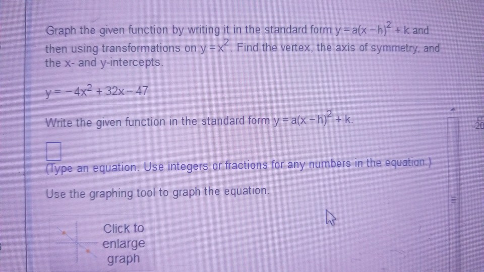 Solved Graph The Given Function By Writing It In The Stan Chegg Com