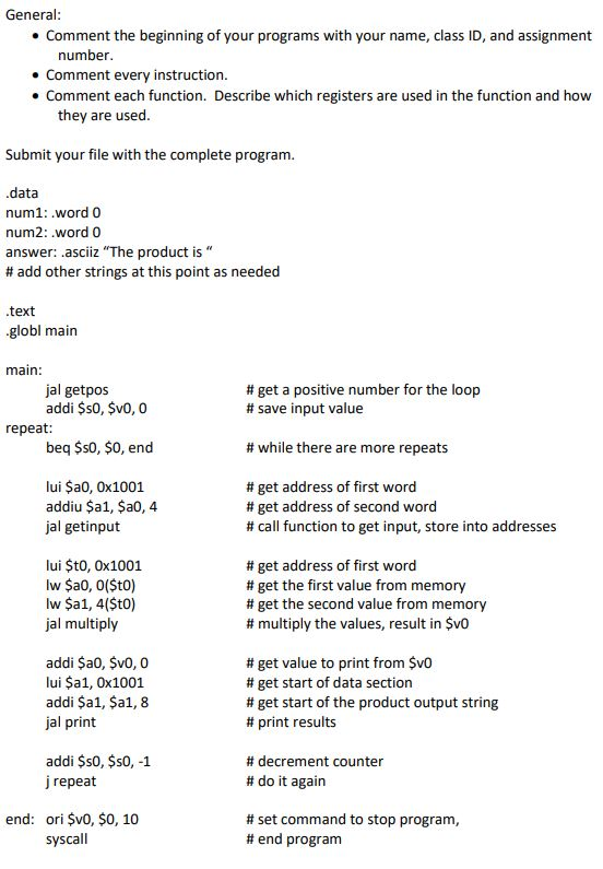 Mips assembly instruction set picture