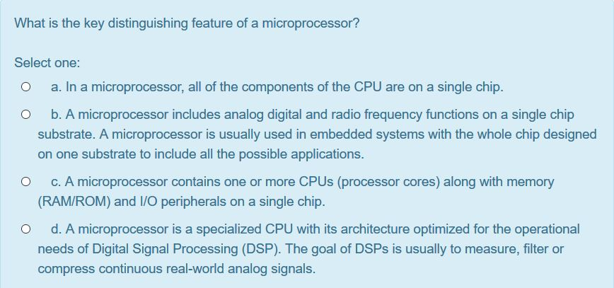 Distinguishing feature