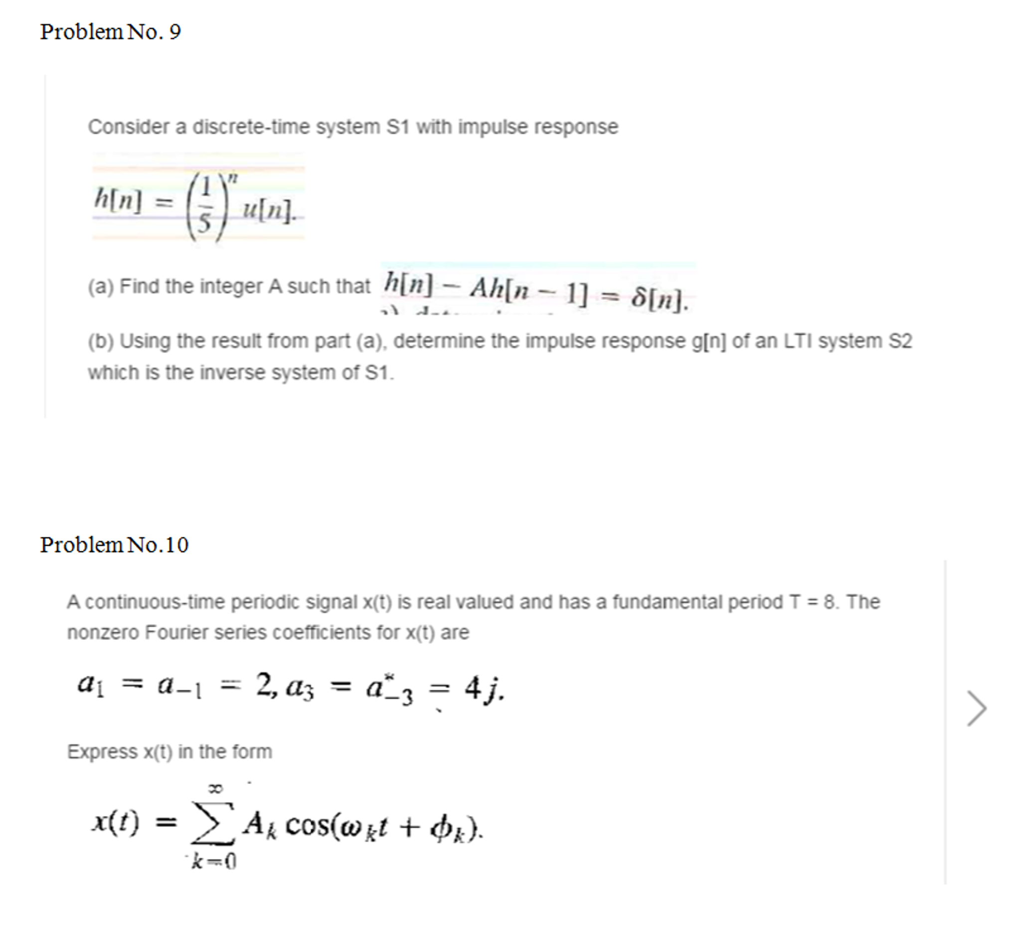 Solved Consider A Discrete Time System S1 With Impulse Re Chegg Com