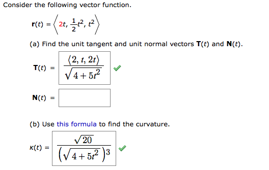 Solved Consider The Following Vector Function R T 2t Chegg Com