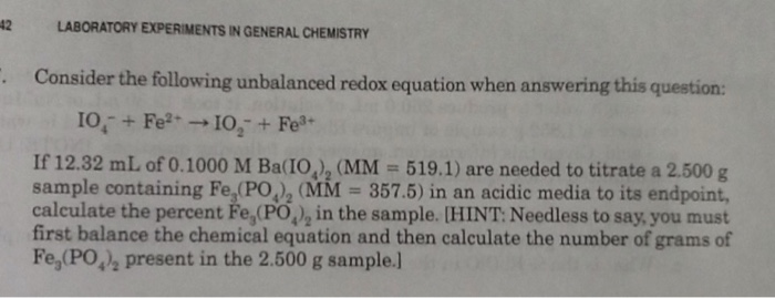 Worksheets 1000 Unbalanced Chemical Equation chemistry archive october 27 2016 chegg com consider the following unbalanced redox equation w