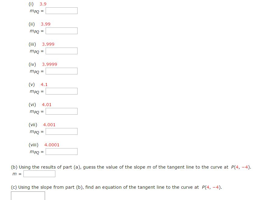 Solved The Point P 4 4 Lies On The Curve Y 4 3 X Chegg Com