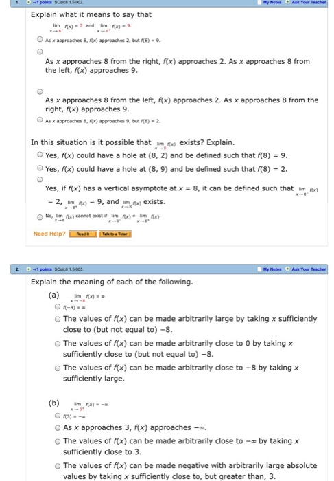 Solved 1 Points Scaich 1 5002 My Notes Explain What It Chegg Com