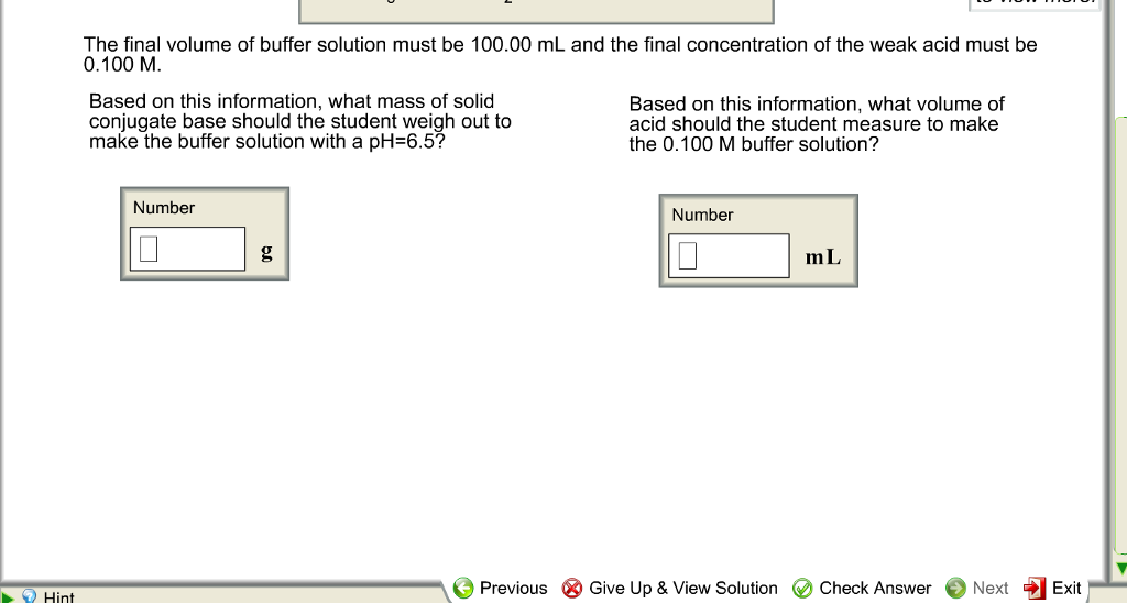 Solved A Student Must Make A Buffer Solution With A PH Of