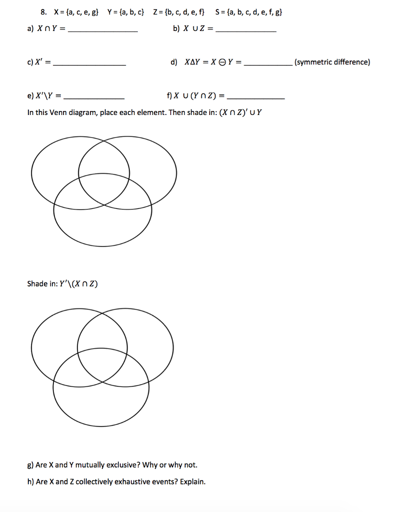 Solved X A C E G Y A B C Z B C D E F Chegg Com