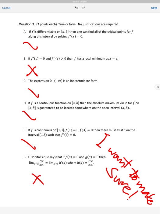 Solved If F Is Differentiable On A B Then One Can Find Chegg Com