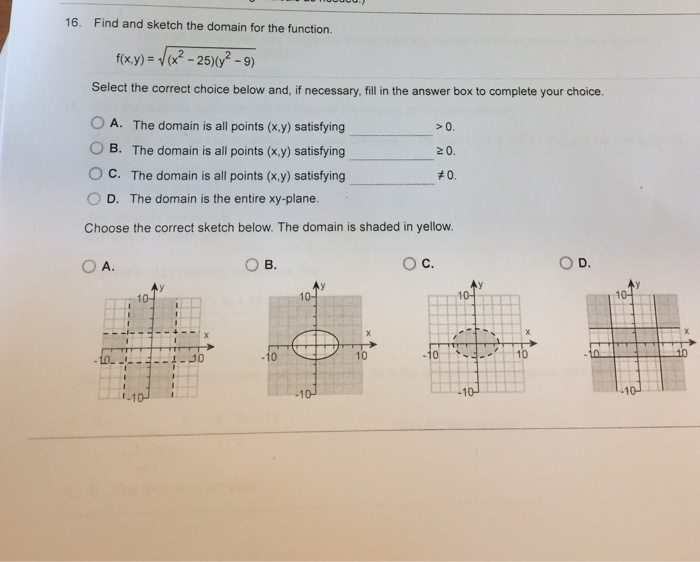 Solved Find And Sketch The Domain For The Function F X Y Chegg Com