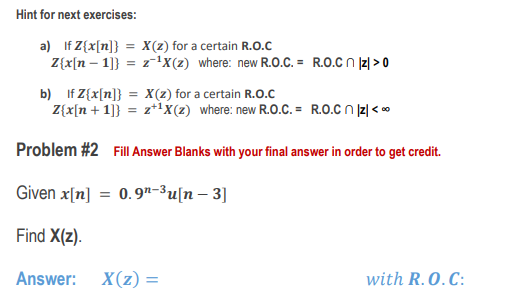 Hint For Next Exercises A Zxn X For A Certain Chegg Com