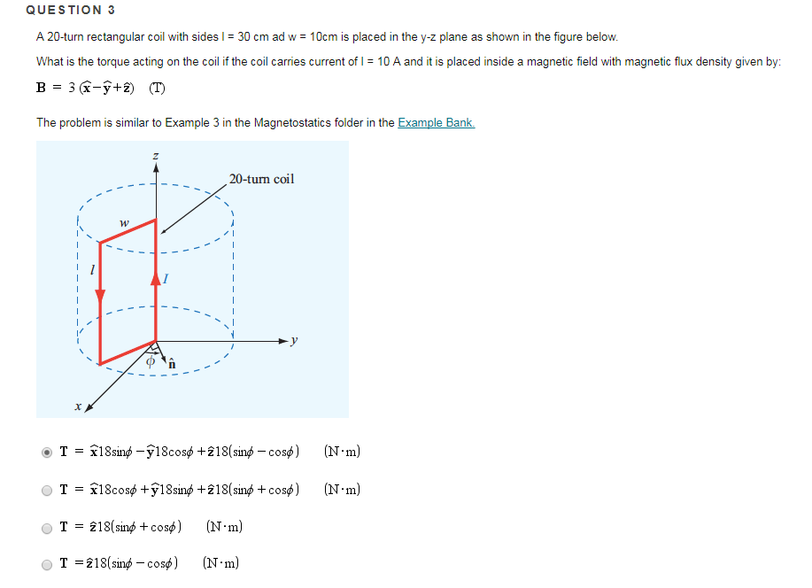 Solved Question 3 A Turn Rectangular Coil With Sides Chegg Com