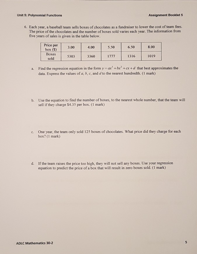 Unit 5: polynomial functions homework 4 _answer key picture