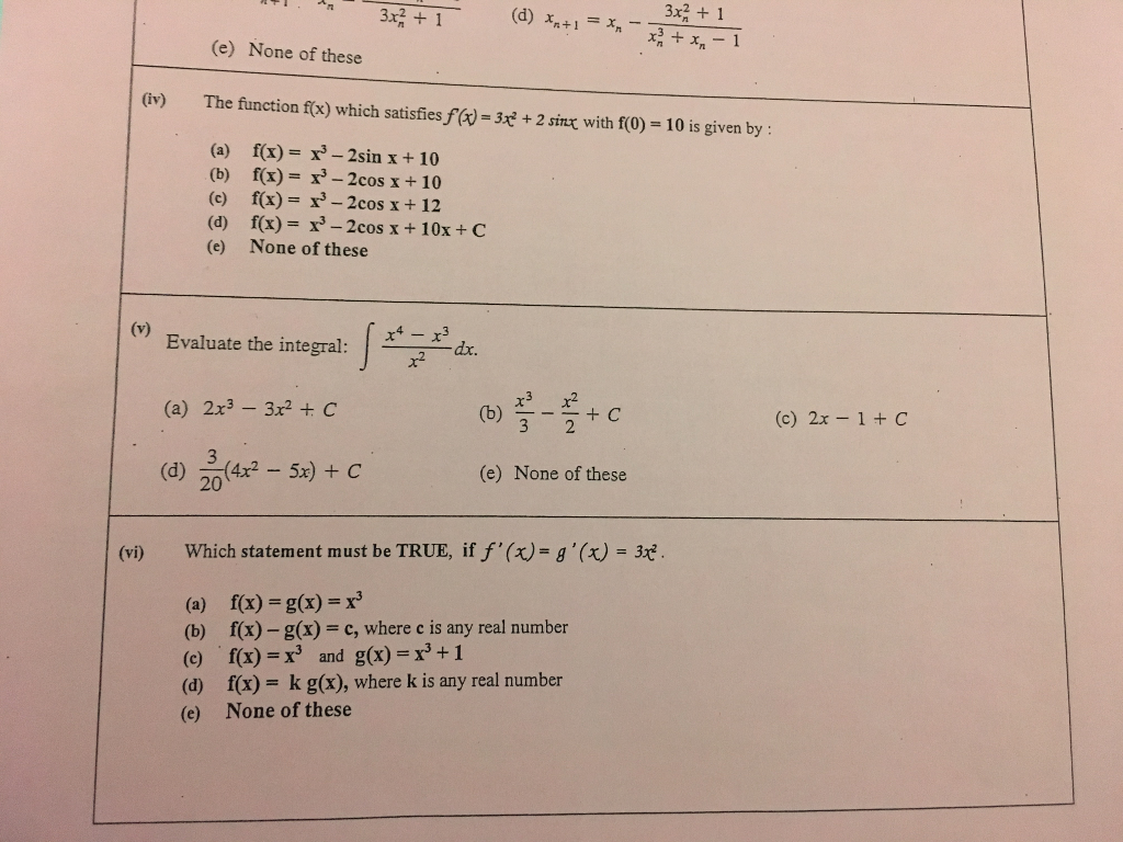 The Function F X Which Satisfies F X 3x 2 2 Sin Chegg Com