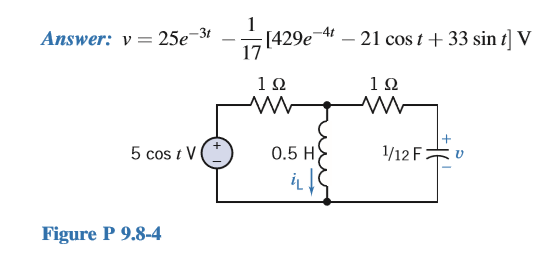 Solved P 9 8 4 Find V T For T 0 For The Circuit Shown Chegg Com