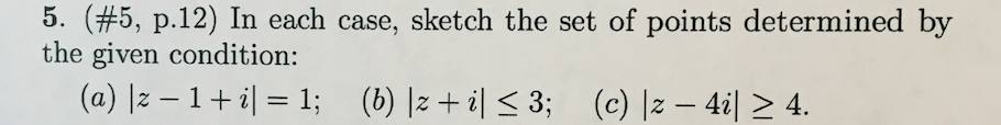 Solved In Each Case Sketch The Set Of Points Determined