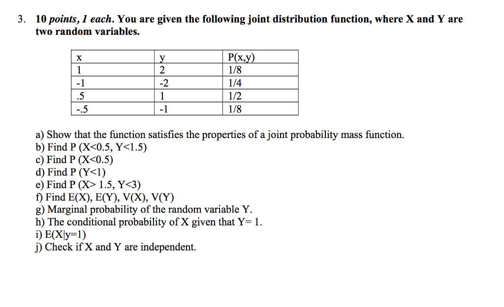 Solved 3 10 Points 1 Each You Are Given The Following Chegg Com