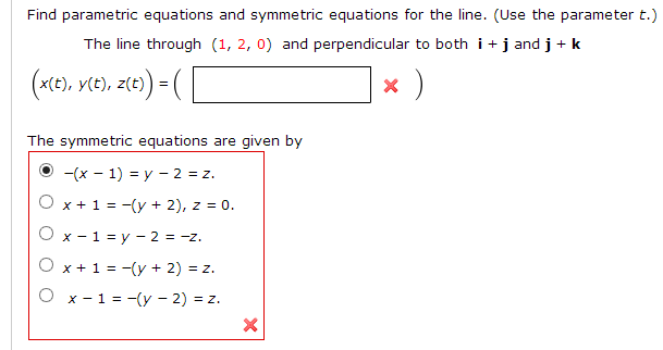 what is parametric and symmetric equations