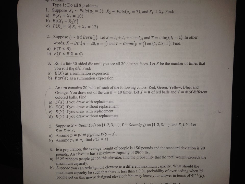 Solved Type 1 Do All 8 Problems 1 Suppose X1 Poisun Chegg Com