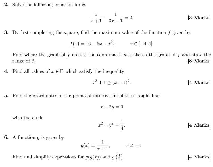 Solved 2 Solve The Following Equation For X 1 X 1 1 3x Chegg Com