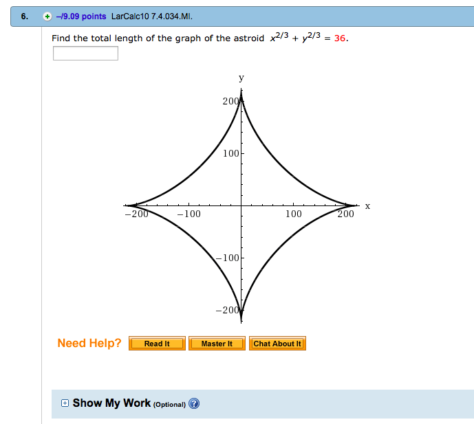 Solved Find The Total Length Of The Graph Of The Astroid Chegg Com