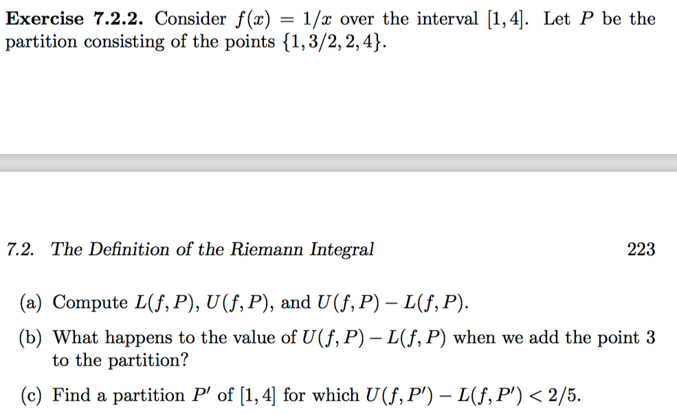 Solved Exercise 7 2 2 Consider F X 1 X Over The Interva Chegg Com