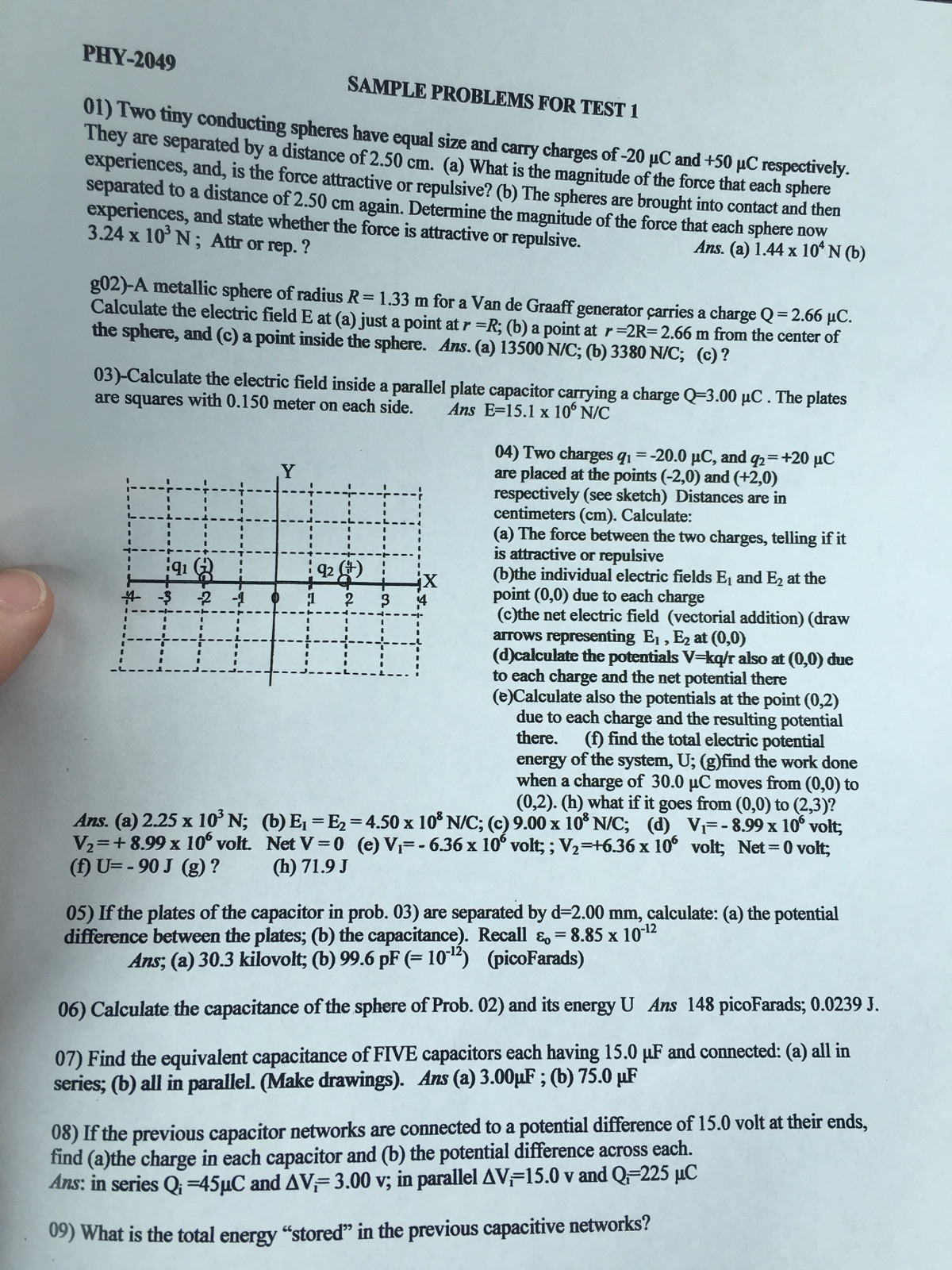 Solved Two Tiny Conducting Spheres Have Equal Size And Carry Chegg Com