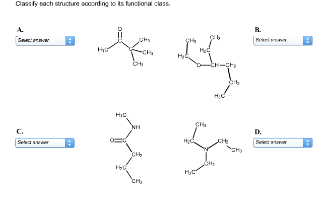 Classify Each Structure According To Its Functional Chegg 